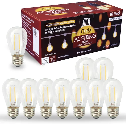 Miniatura 12 de Norb Cadena solar, bombillas LED de repuesto de 1 W CC para luces de cadena alimentadas por energía solar. Espectro relajante acogedor de Norb.