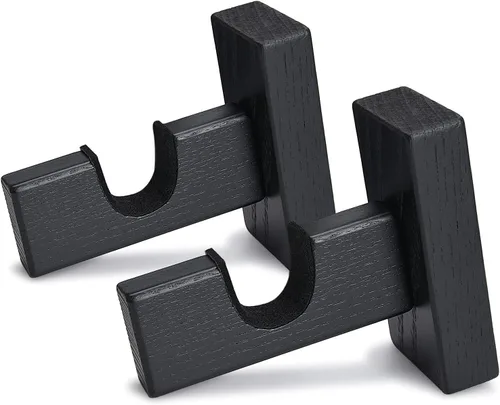 TOBWOLF - 2 vitrinas de palo de hockey, soporte para colgar palos de hockey, soporte horizontal para palo de hockey de montaje en pared, soporte