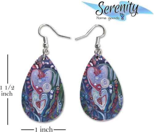 Miniatura 6 de Maureen Claffy Artist Collection Compassion Teardrop Dangle Earrings Set Cute Girls Womens Jewelry Earings Holiday Gifts Summer Decorations