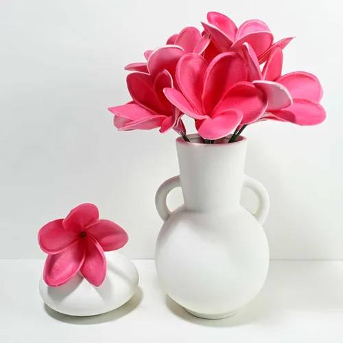 Miniatura 29 de Regalos de Cumpleaños para Mujeres 8pcs Flores Rosa Claro PU Tacto Real Flores Regalos para Mujeres para Navidad Flores Artificiales para Bricolaje