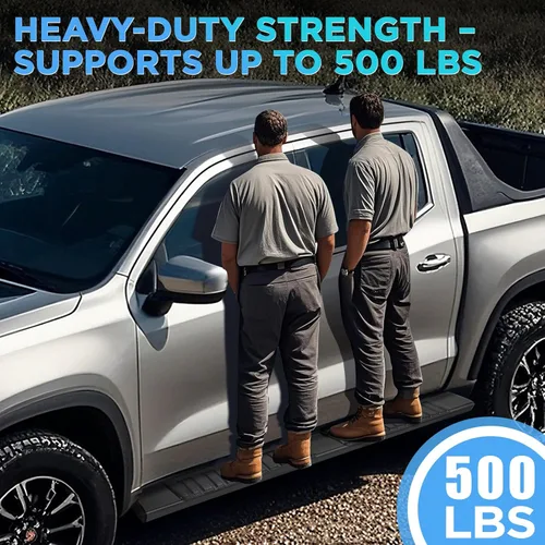 Miniatura 7 de PZ - Estribos de 6" para Ford F-150 SuperCrew Cab de 4 puertas modelos 2015-2026 y Ford F250 F350 Super Duty Crew Cab modelos 2017-2026, barras