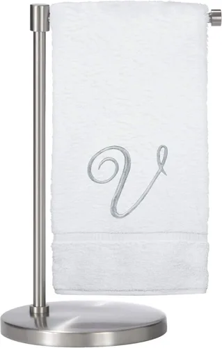 Miniatura 121 de Script R - Toalla de baño con monograma, regalo personalizado, 27 x 54 pulgadas, juego de 1 toalla bordada con texto dorado, 100% algodón turco