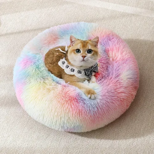 Miniatura 26 de JOLLYVOGUE - Cama para perros y gatos, cama relajante y antiestrés para mascotas y perros pequeños, cojín esponjoso en forma de dona para mascotas