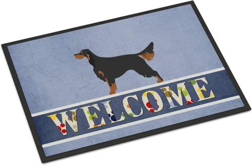 Miniatura 148 de Caroline's Treasures BB8321JMAT - Felpudo de bienvenida Berger Picard de 24 x 36 pulgadas, tapete azul para puerta delantera, para interiores