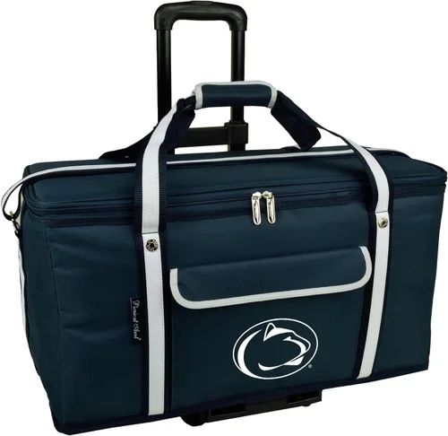 Penn State - Enfriador de picnic de viaje con ruedas con capacidad para 64 latas, enfriador plegable a prueba de fugas, diseñado y aprobado de