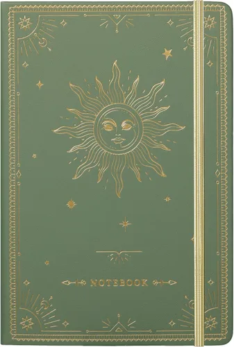 Miniatura 10 de Artfan Cuaderno/diario a rayas – Cuaderno clásico de piel sintética de papel grueso de alta calidad con bolsillo + separadores de páginas, regalos