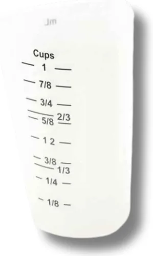 Miniatura 5 de Tablecraft Vasos medidores flexibles, silicona, juego de 3, incluye: 1, 2 y 4 tazas, color blanco