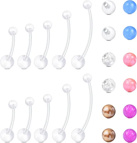 Miniatura 4 de Longita Anillos de ombligo transparentes Anillos de ombligo de plástico Anillos de ombligo de plástico para cirugía deportiva