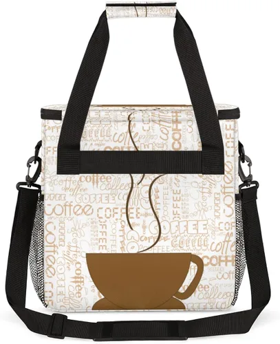 Miniatura 5 de Bolsa de transporte para cafetera de cápsulas de café FengQuGou, bolsa de almacenamiento y viaje compatible con Keurig K-Mini o K-Mini Plus, estuche