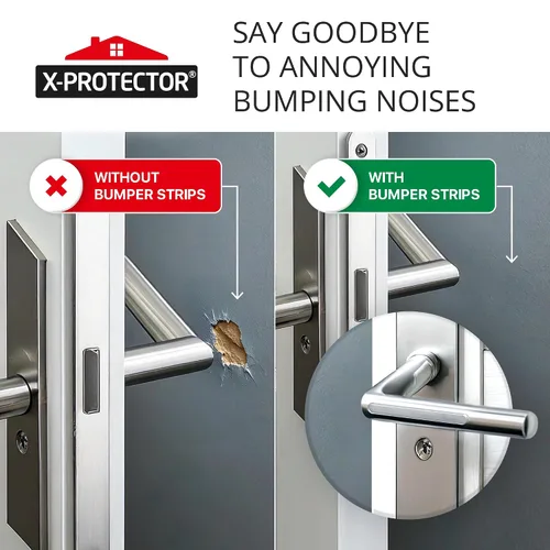 Miniatura 4 de X-Protector Tiras Amortiguadoras para Puertas de Gabinete - 40 PIEZAS - Silenciador de Puerta Transparente - Amortiguadores Premium para Puertas