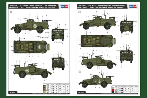 Miniatura 9 de Hobby Boss US M3A1 White Scout Car Kit de construcción de modelo de vehículo de producción tardía