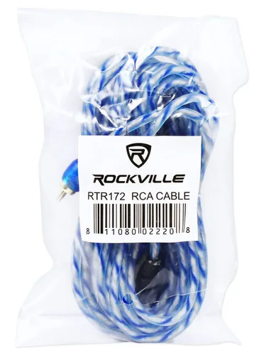 Miniatura 3 de Rockville RTR172 - Cable RCA de 2 canales de 17 pies, 100% cobre, par trenzado, pin dividido, blindaje doble, para audio doméstico, DJ