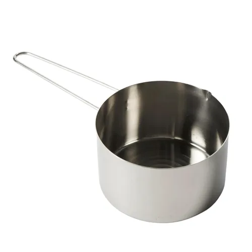 American METALCRAFT, Inc. MCW200 - Taza medidora de acero inoxidable de 2 tazas con asa de alambre, color plateado