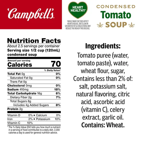 Miniatura 2 de Campbell's Condensed Healthy Request - Sopa de tomate, lata de 10.75 onzas (paquete de 12) (el embalaje puede variar)