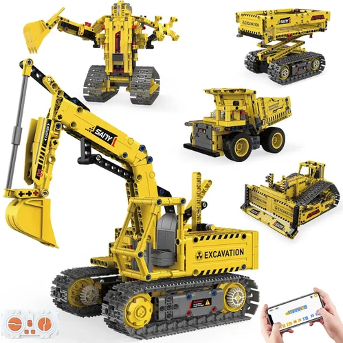 Miniatura 8 de Kit de construcción de robot con aplicación/control remoto, regalos STEM para niños de 6 a 16 años, juguetes robóticos de codificación técnica