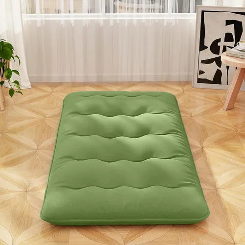 Miniatura 23 de Giantex Colchón japonés de suelo, colchón futón de 4 pulgadas con funda lavable y bolsa de almacenamiento, colchón plegable enrollable para tatami