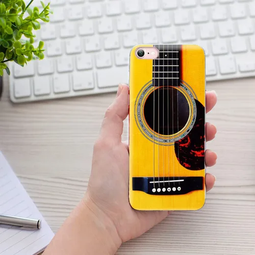 Miniatura 7 de Funda protectora completa delgada y suave de TPU transparente para iPhone SE 2022/2020, iPhone 8/7/6S/6 - Diseño de música divertida guitarra