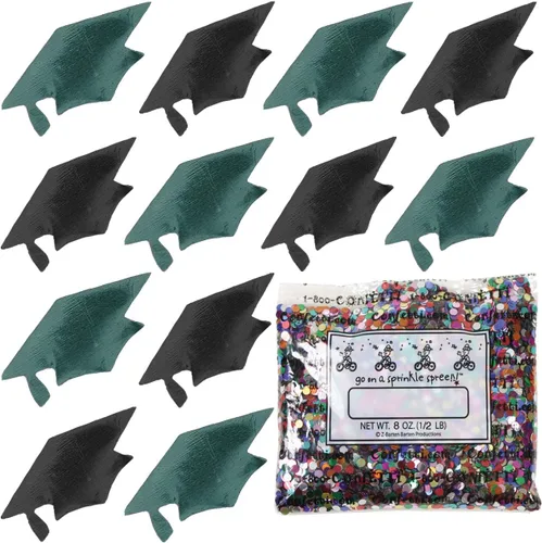 Miniatura 120 de Confetti Grad Cap Negro, Azul Marino Combo - 2 bolsas de media onza (1 oz)