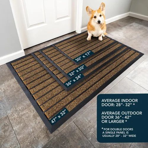Miniatura 3 de ubdyo Alfombra Extra Duradera para Puerta - Alfombras de Bienvenida para Exterior Antideslizante - Alfombra Antideslizante para Entrada Marrón