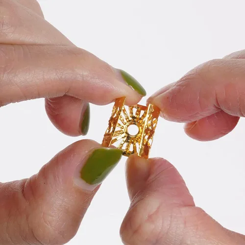 Miniatura 5 de 170 piezas de joyería para el cabello para trenzas, puños para el cabello para trenzas Loc, joyería para mujeres negras, anillos para trenzas