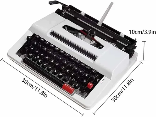 Miniatura 4 de Máquina de escribir a la antigua, clásica nostalgia portátil retro máquina de escribir manual, perfecta para escribir novelas en cualquier lugar