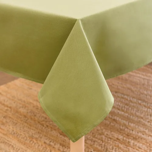 Miniatura 30 de Encasa XO Mantel rectangular de lona de algodón de 56 x 72 pulgadas, lavable a máquina, mantel amarillo Sunbeam para comedor en interiores y Rayo