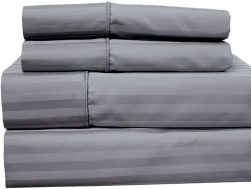 Miniatura 6 de Royal Hotel Bedding Sábanas de 650 hilos, sábanas sin arrugas, bolsillo profundo, mezcla de algodón, sábanas de satén, hipoalergénicas, 5 piezas