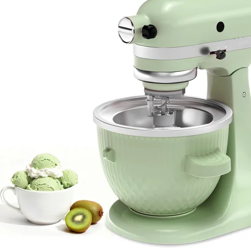 Miniatura 8 de Accesorio para máquina de helado para batidora de pie KitchenAid, tazón para helado para KitchenAid de 4.5QT/ 5QT/ 6QT, máquina de sorbete y gelato