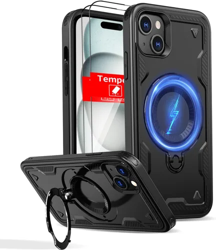 Miniatura 18 de Funda magnética para Google Pixel 9A compatible con cargador inalámbrico MagSafe, para Pixel 9A, funda de teléfono integrada de 360 °, con 2