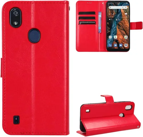 Miniatura 14 de Funda para Boost Mobile Celero 5G + Funda de piel con tapa para Boost Mobile Celero 5G Plus, color negro