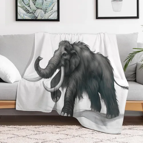Miniatura 5 de Black Mammoth Elephant Walk Ultra Soft Flannel Fleece Bed Blanket Lightweight Cozy Throw for Sofa Couch Bedroom Premium Plush All Season Comfort