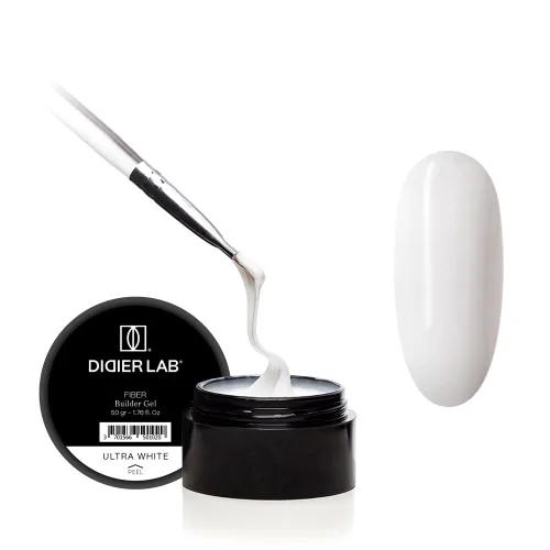 Miniatura 8 de DIDIER LAB Fiber Builder Gel Natural - Gel constructor autonivelante sin HEMA para uñas, gel constructor de uñas de fibra de vidrio LED ultra fuerte