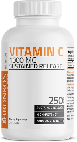 Miniatura 5 de Bronson Vitamina C 1000 mg de liberación sostenida de ácido ascórbico sin OMG, 250 tabletas