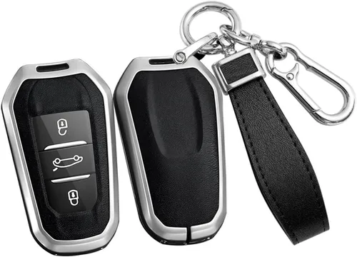 ontto Carcasa de metal para llave de automóvil para Peugeot 508/2008/3008/5008, 5008, funda para llave de control remoto inteligente para Citroen C3