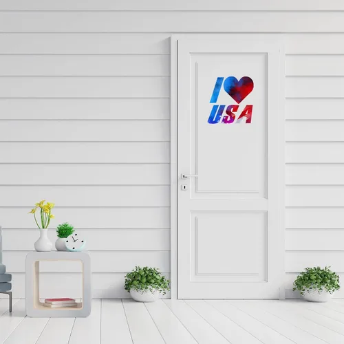 Miniatura 2 de Vinilo adhesivo brillante con diseño de tema americano (4 de julio, 13.5 x 12 pulgadas) – Manualidades de bricolaje al aire libre, vidrio, ventana