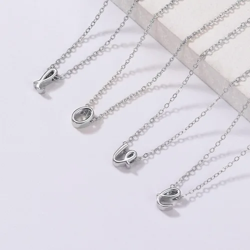 Miniatura 6 de Memorjew - Collar delicado para mujeres y niñas, con inicial en letra cursiva y de plata de ley 925, joyas para regalar el Día de la Madre