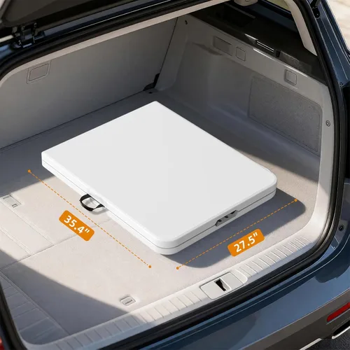 Miniatura 7 de Lakhow Mesa plegable de 6 pies, mesa de plástico para interiores y exteriores, mesa de comedor portátil de altura cuadrada, perfecta para picnics