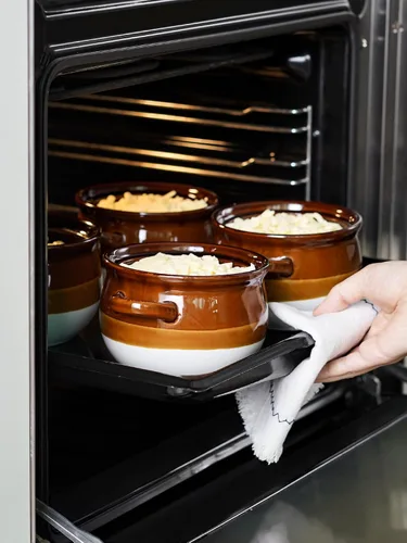Miniatura 6 de LE TAUCI Tazones de sopa de cebolla francesa con tapa, 22 onzas, tazones de sopa de cebolla francesa, aptos para horno, cuencos de sopa de cerámica
