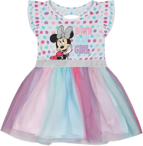 Miniatura 2 de Disney Minnie Mouse - Conjunto de vestido tutú de cumpleaños para niñas y niños pequeños, multicolor