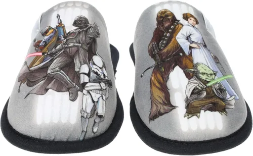 Miniatura 3 de STAR WARS Pantuflas Mismatch Family Slide Slippers, amortiguación de espuma viscoelástica, para interiores y exteriores, Stormtrooper Princess Leia