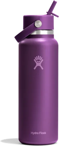 Miniatura 107 de Hydro Flask Botella de agua – Acero inoxidable aislado – Tapa flexible con popote de boca ancha, antiderrames, a prueba de fugas y recargable en 32