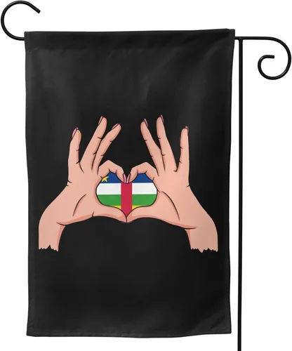 Miniatura 4 de Holding Love In Your Hands Flag Of The Central African Republic Garden Flag 28"x40" Inch Double Sided Garden Flags Home Lawn Outdoor Decor Flags