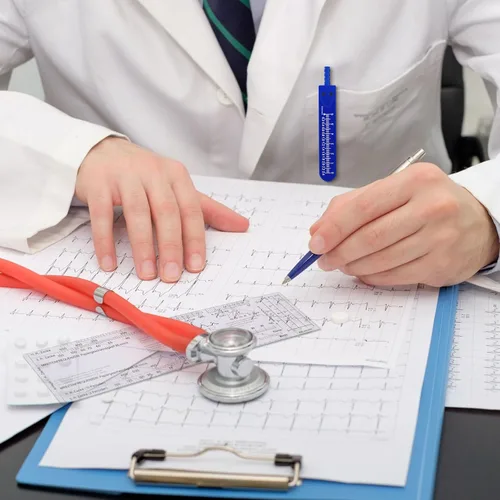 Miniatura 6 de Tondiamo Paquete de 2 calibradores de electrocardiógrafos de electrocardiógrafos, herramienta de medición para médicos, enfermeras, estudiantes