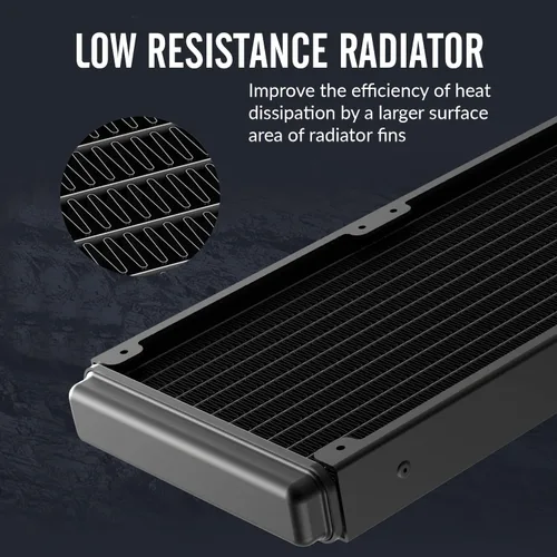 Miniatura 9 de greenDracaena.io 240mm AIO Enfriador de CPU - Ventilador PWM Único y Silencioso para PC de Factor de Forma Pequeña con Controlador ARGB y Radiador
