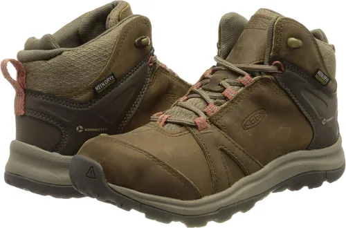 Miniatura 7 de KEEN Terradora 2 - Botas de senderismo impermeables de piel de altura media para mujer BrindleRedwood