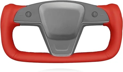 Miniatura 15 de MEWANT Funda de Volante de Athsuede con Costura Manual en Negro 9040 para Tesla Model S Yoke 2021-2023 Model X 2021-2023
