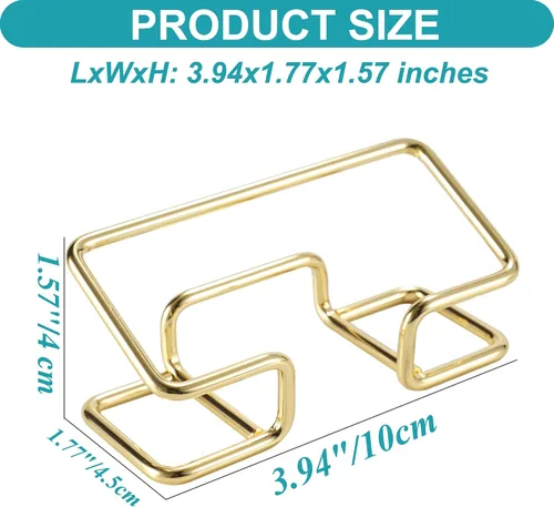 Miniatura 6 de Tarjetero para escritorio, pantalla de metal para tarjetas de presentación, pantalla moderna para tarjetas de presentación de negocios, soporte
