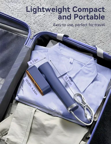 Miniatura 7 de Sundu - Vaporizador portátil 2 en 1 para ropa, vaporizador y plancha de viaje 2 en 1, calentamiento rápido de 15 segundos, tanque de agua de 3.5 fl