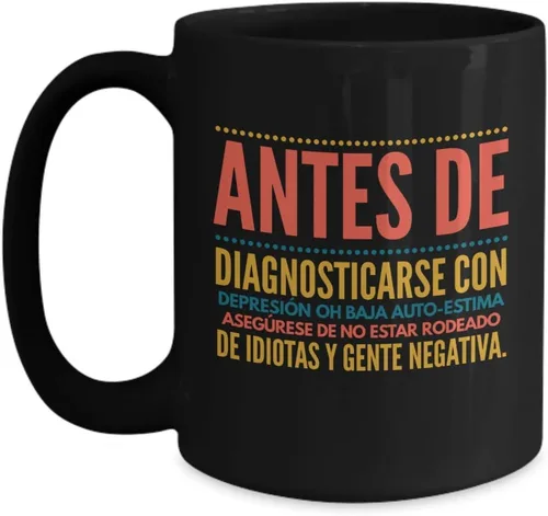 Miniatura 3 de Regalo para amigos Taza de cafe para hermana Perfecto regalo para graduados, profesionales y estudiantes Vaso con afirmaciones positivas, Negro