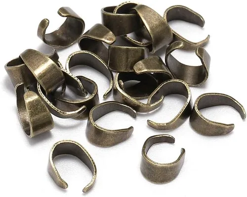 50 unids/lote de clips colgantes de 7 colores, cierres de hebilla para collar, conector de gancho para hacer joyas de bricolaje, bandeja de camafeo,